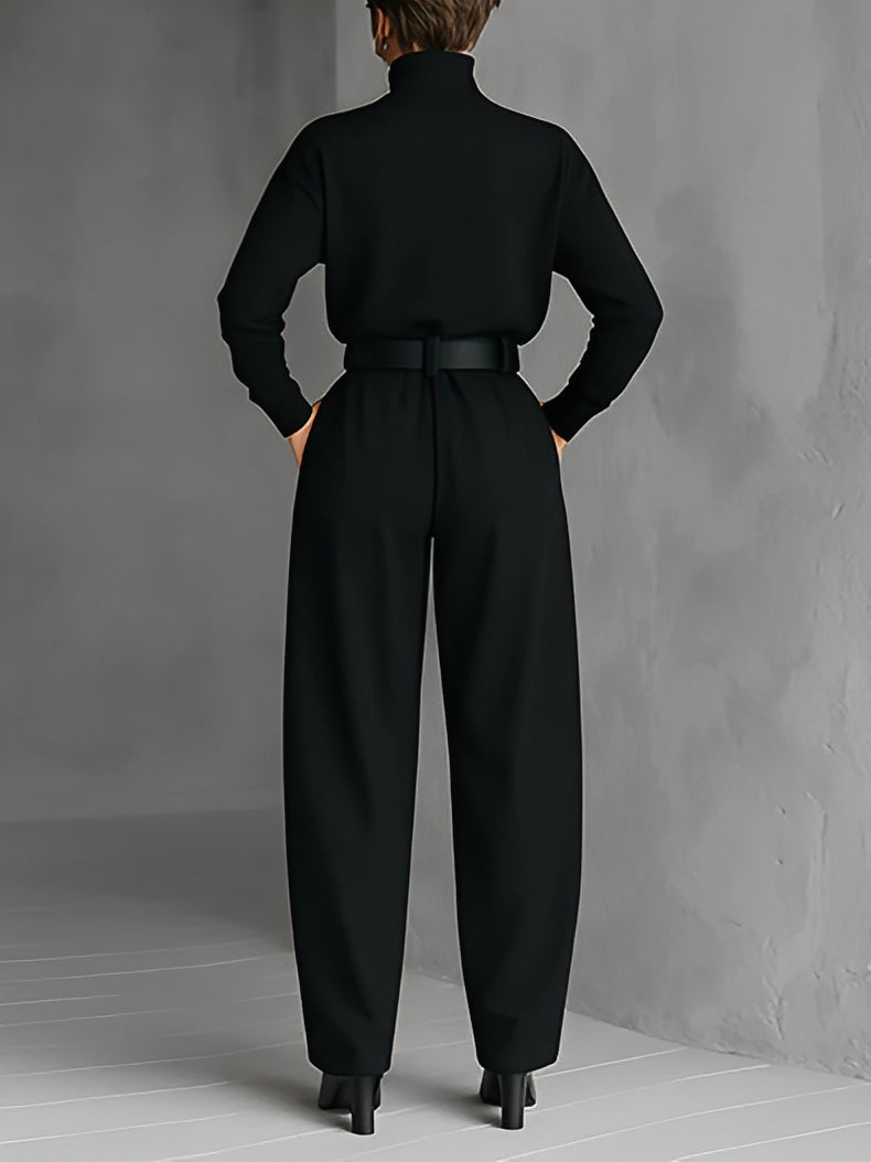 Neravirae - Ensemble Col Roulé & Pantalon Droit Élégant