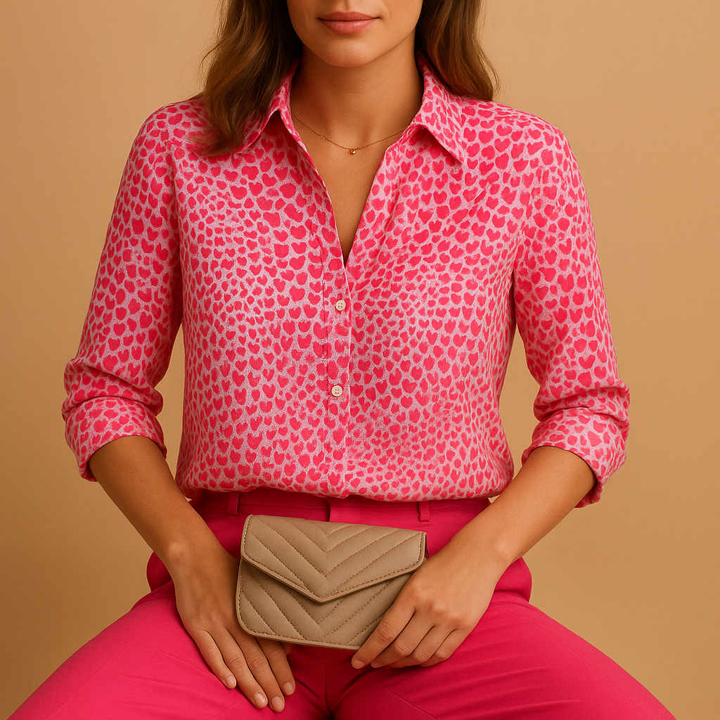 Elena - Blouse with Colourful Print for Women