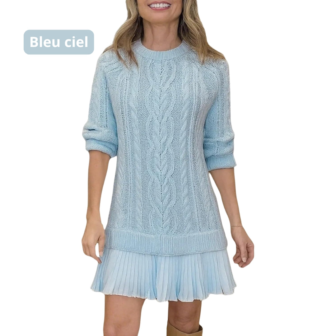 Marivessa - Robe Pull Torsadée Chaude et Élégante pour l’Hiver