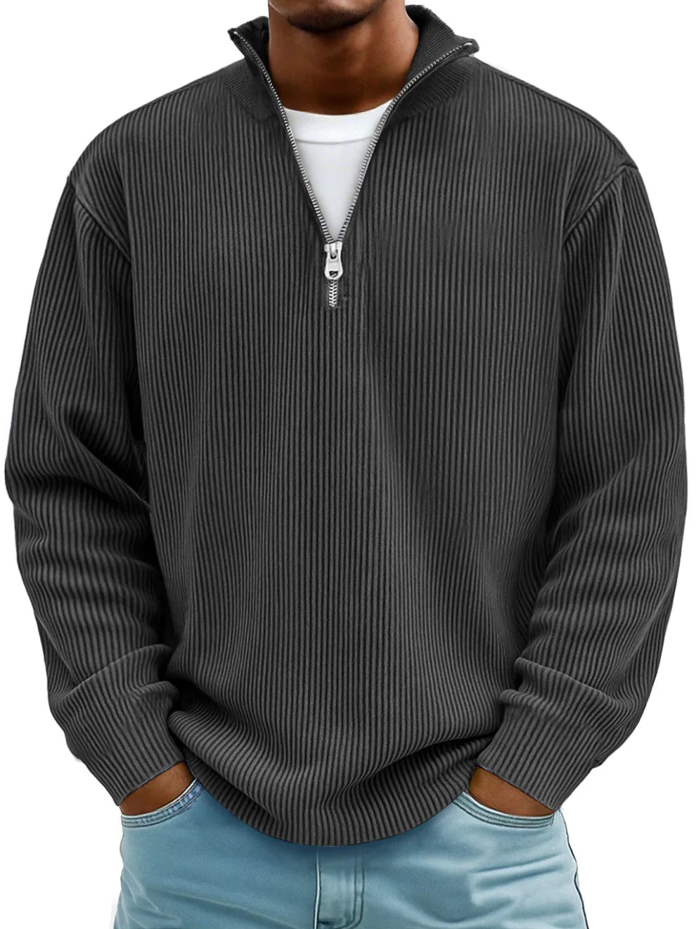 Julian - Pull Demi-Zip Tendance et Stylé pour Hommes