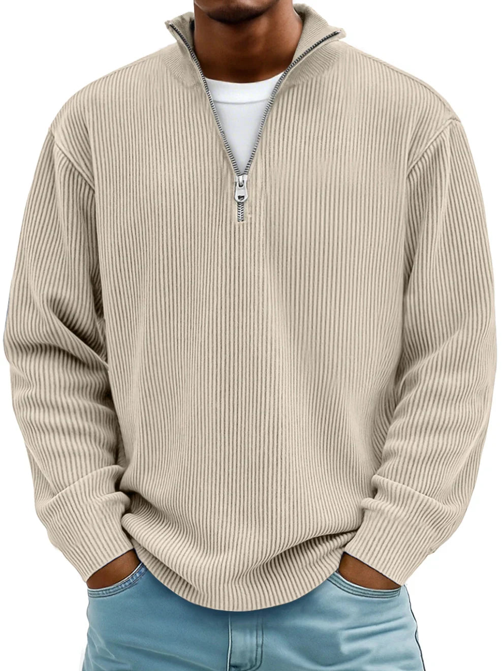 Julian - Pull Demi-Zip Tendance et Stylé pour Hommes