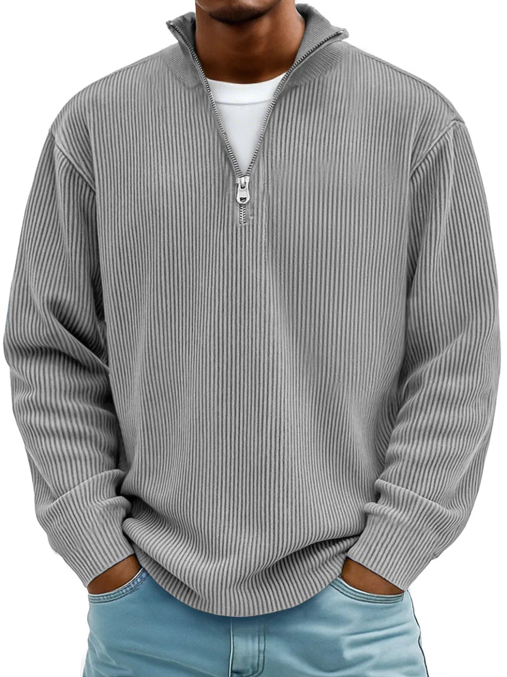 Julian - Pull Demi-Zip Tendance et Stylé pour Hommes