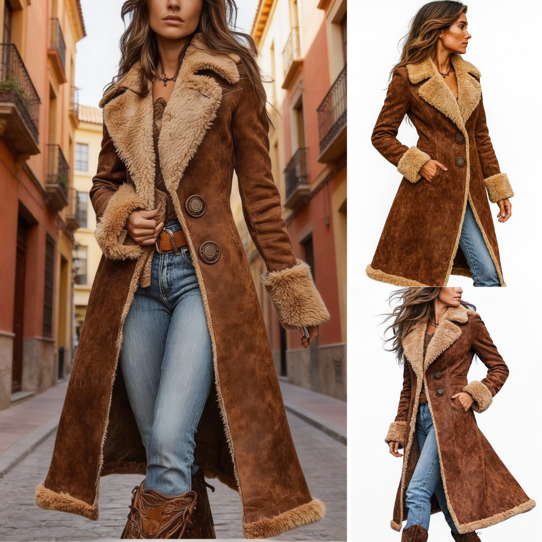 Pryselavessa - Manteau d’Hiver Long et Élégant
