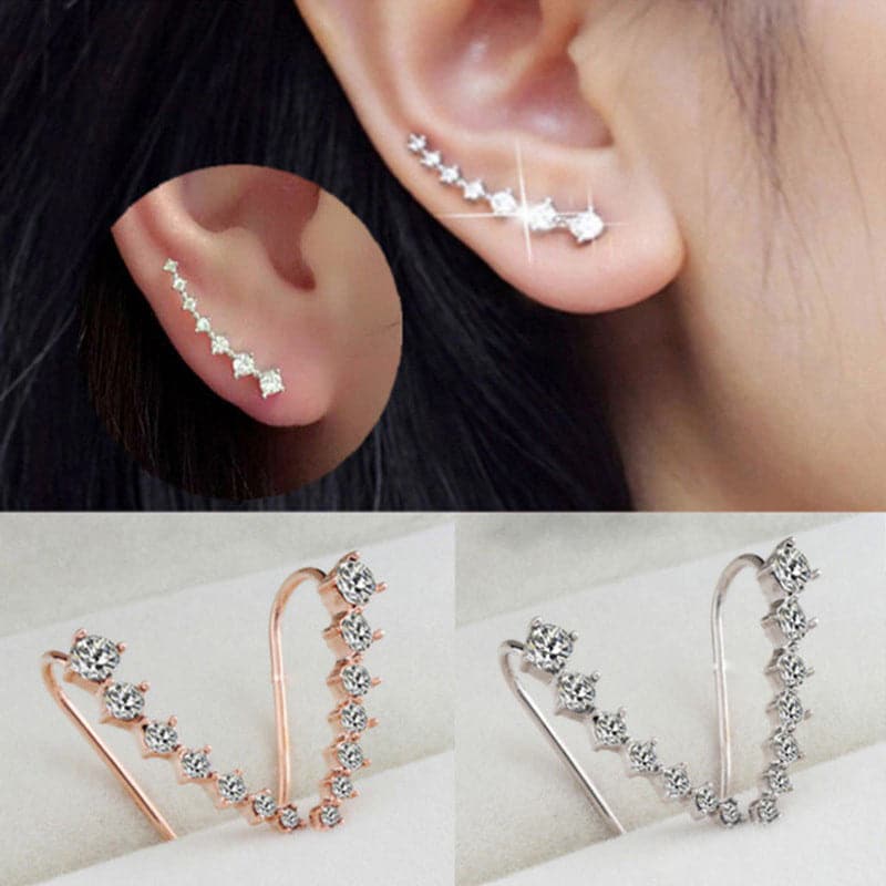 Océane - Boucles d'oreilles sept étoiles scintillantes
