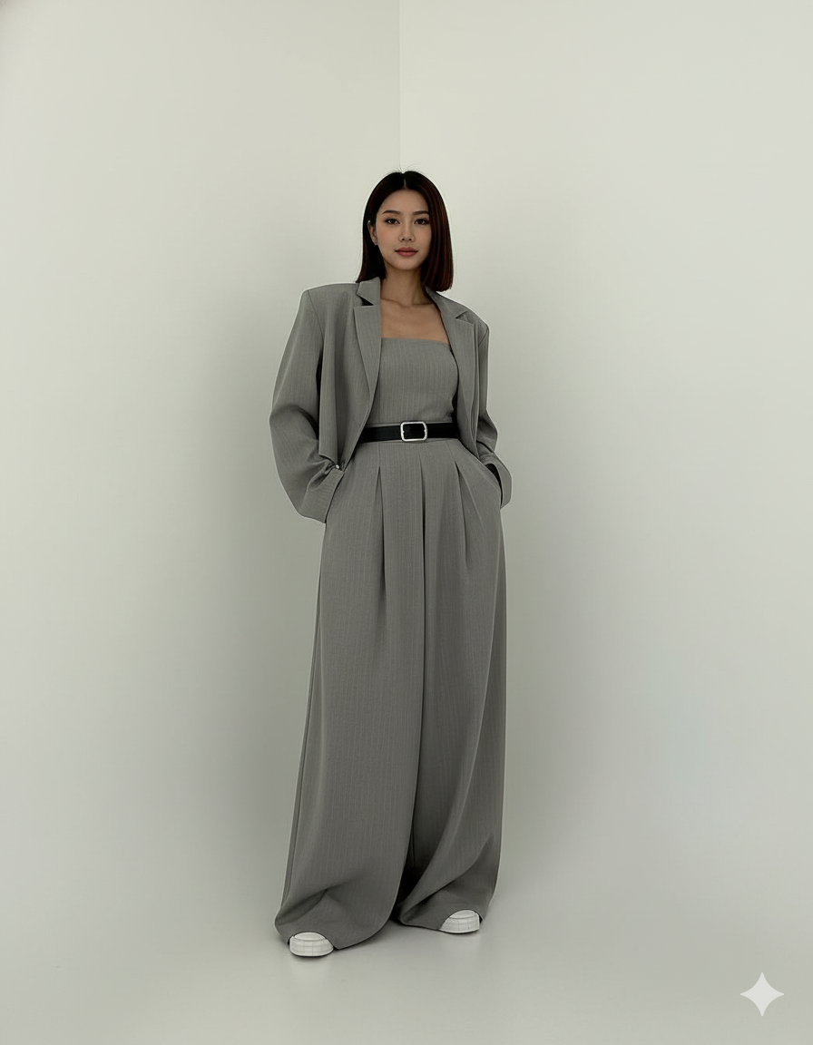 Cyravine - Ensemble Femme Bustier et Veste Style Élégant et Tendance