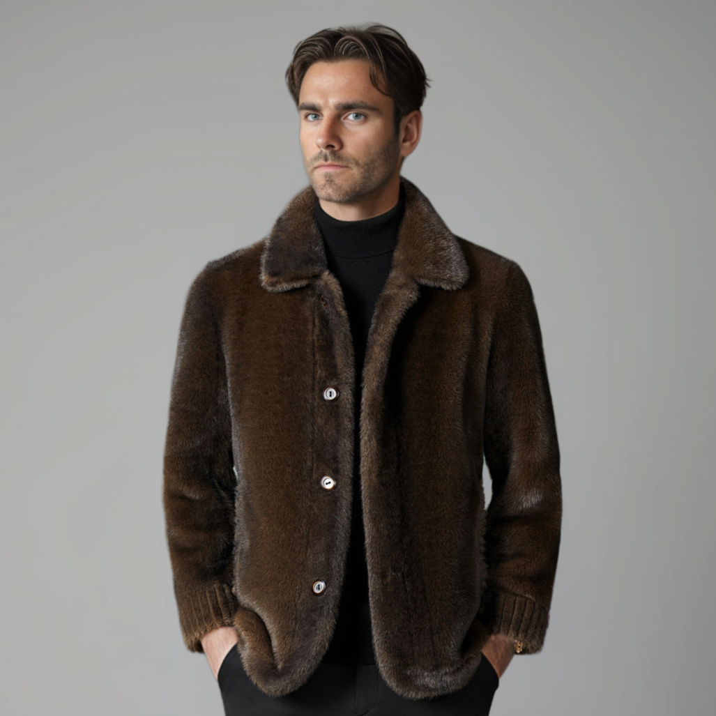 Aldéric - Manteau Parka Homme Fausse Fourrure Élégant