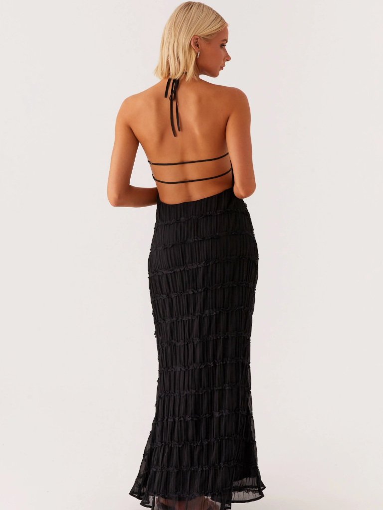 Olga - Robe Longue à Décolleté Halter
