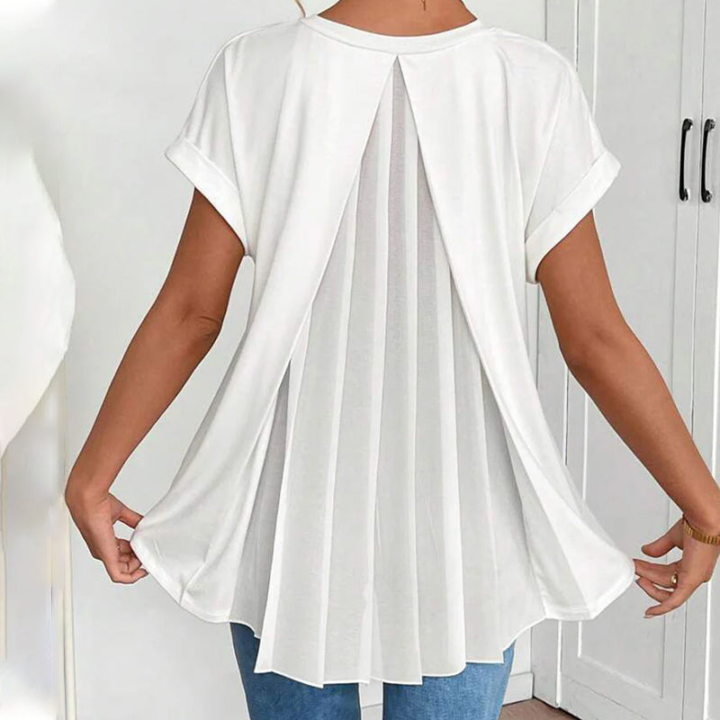 Estella - T-shirt à manches courtes unisexe avec patchwork