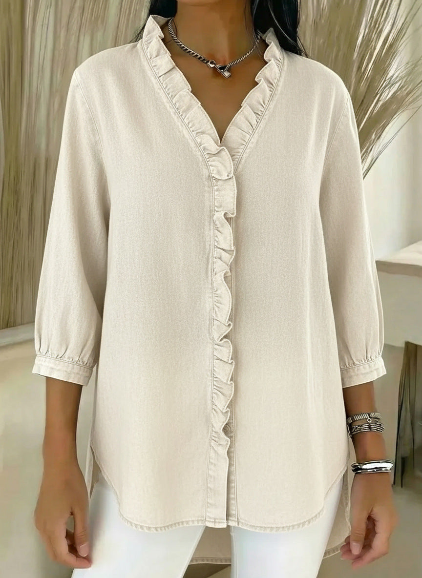 Selyra - Blouse Élégante à Volants Féminins