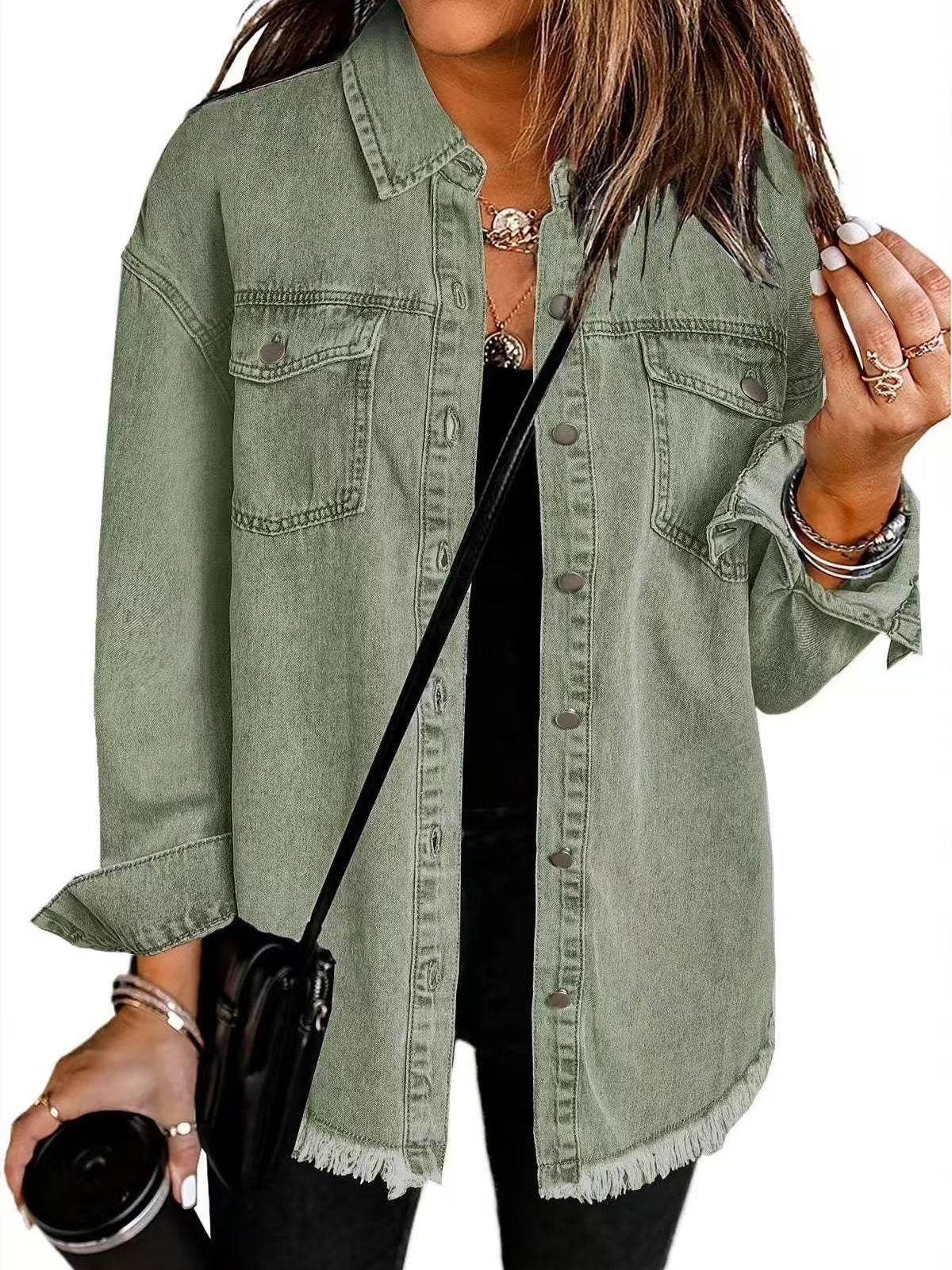 Quenira - Veste en denim décontractée au style intemporel