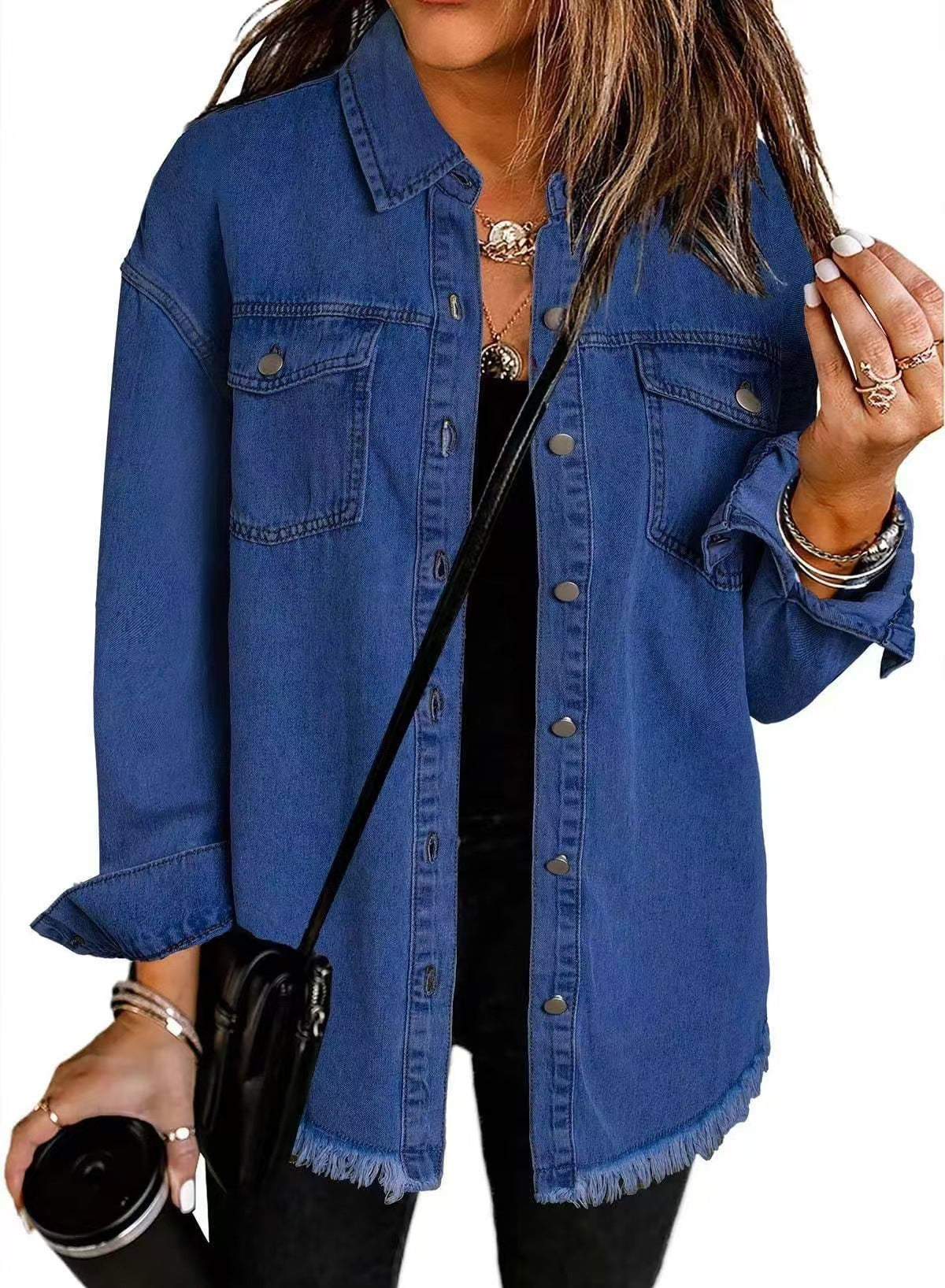 Quenira - Veste en denim décontractée au style intemporel