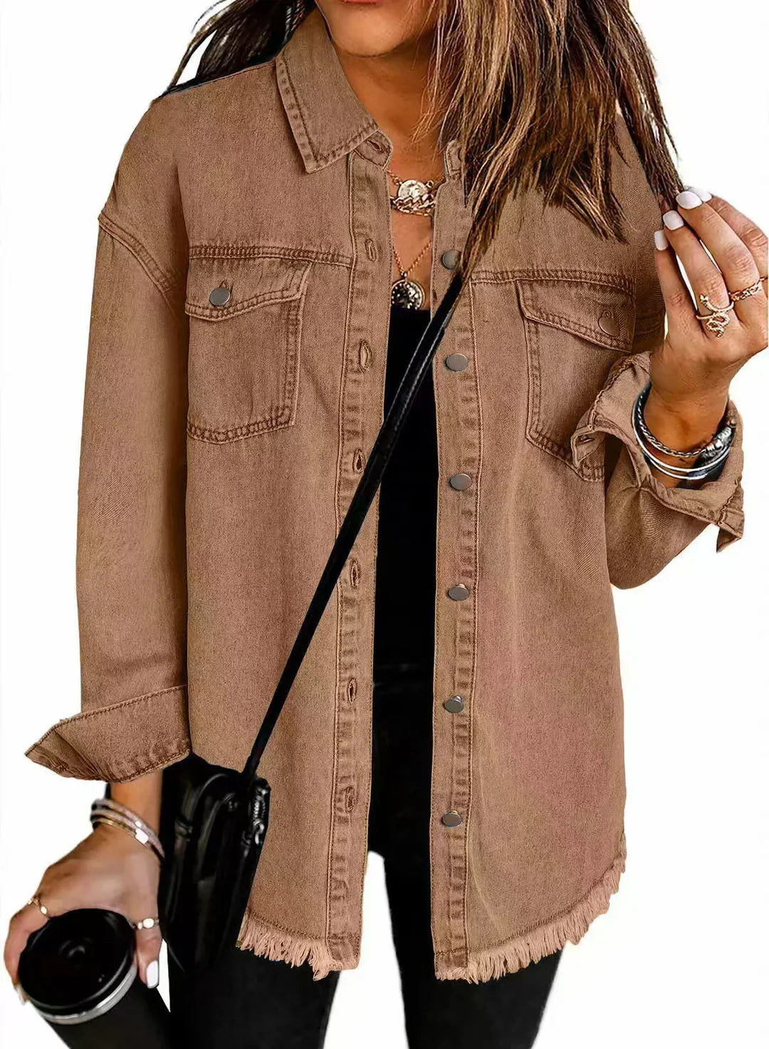 Quenira - Veste en denim décontractée au style intemporel