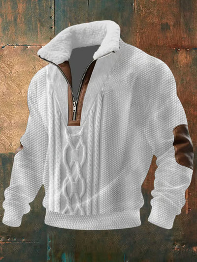 Joris - Pull Zippé Doublé à Col Haut