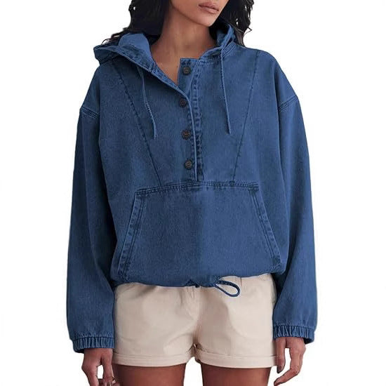 Quelinae - Veste Légère à Capuche pour Femme