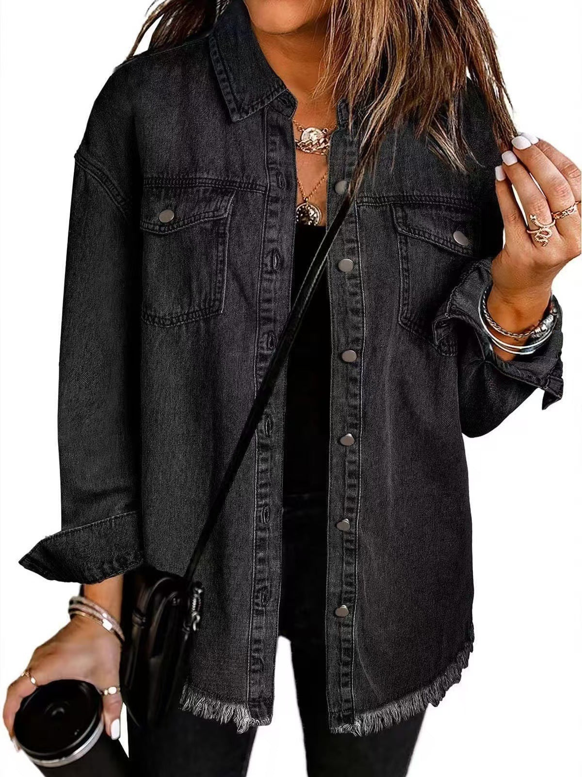 Quenira - Veste en denim décontractée au style intemporel