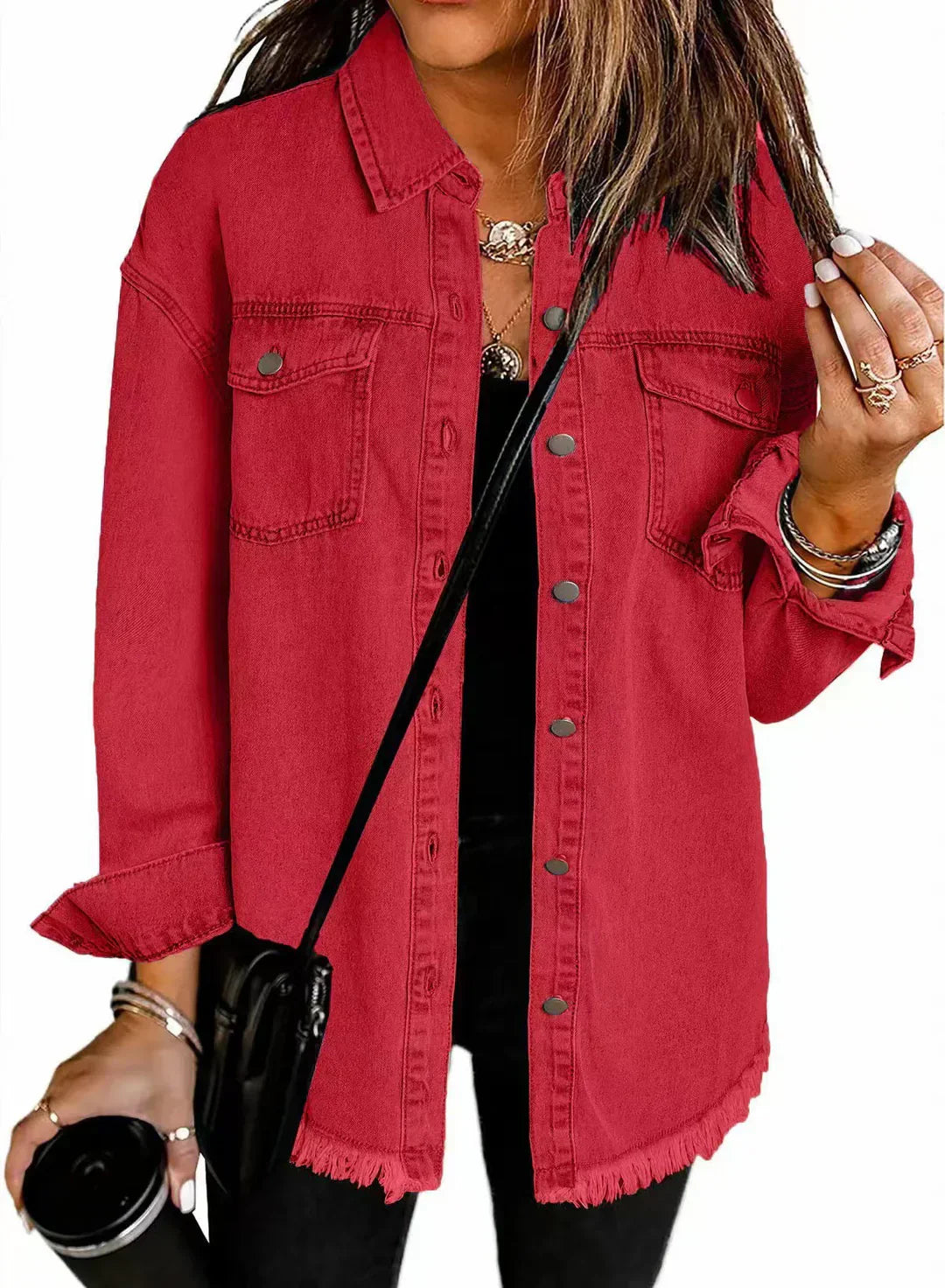 Quenira - Veste en denim décontractée au style intemporel