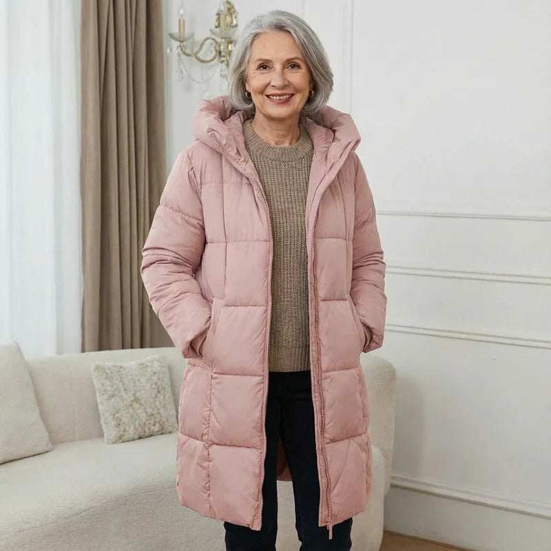 Prysavelline - Veste Matelassée Longue À Capuche