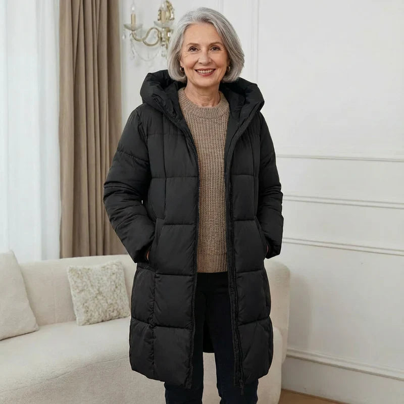 Prysavelline - Veste Matelassée Longue À Capuche