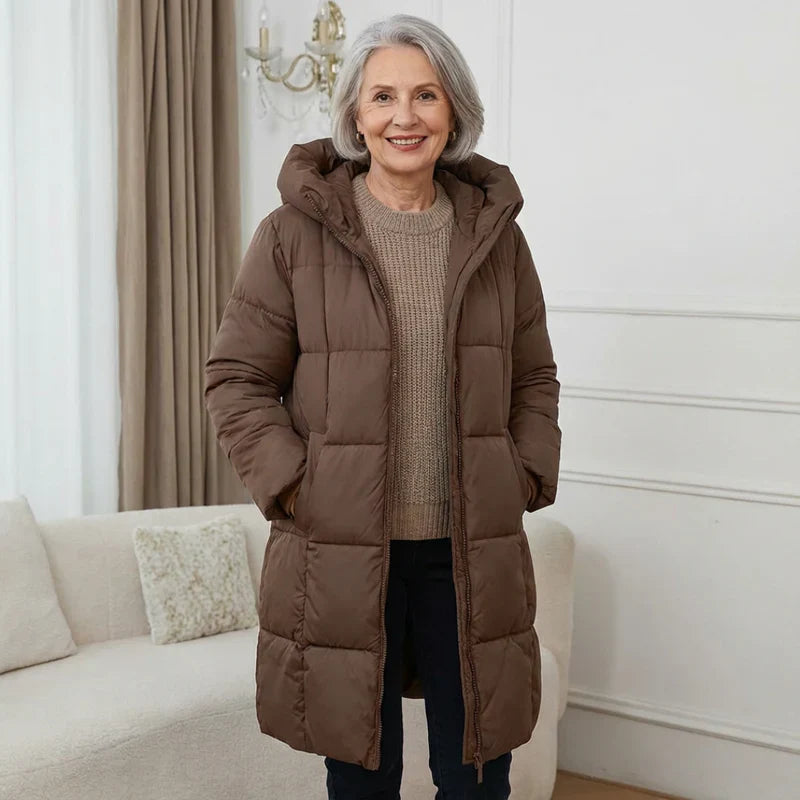 Prysavelline - Veste Matelassée Longue À Capuche