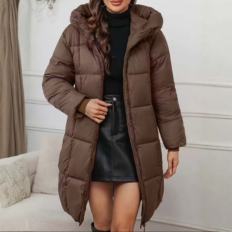 Oralindrea - Manteau D’Hiver Léger Et Élégant À Capuche
