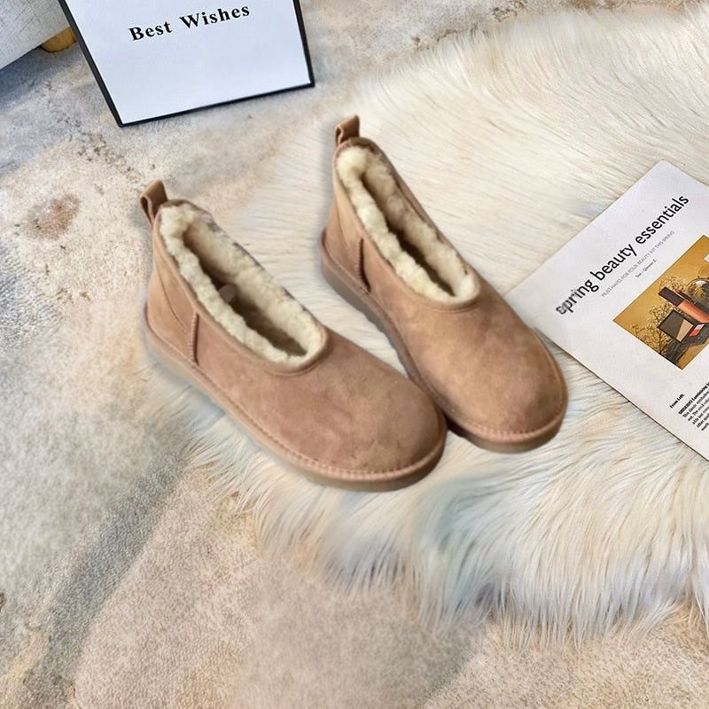 Berthe - Chaussures Douces et Chaudes en Fausse Fourrure pour Femme