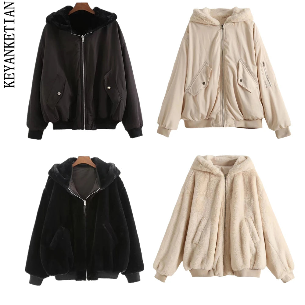 Anne - Veste Bomber Réversible Femme Hiver 2024
