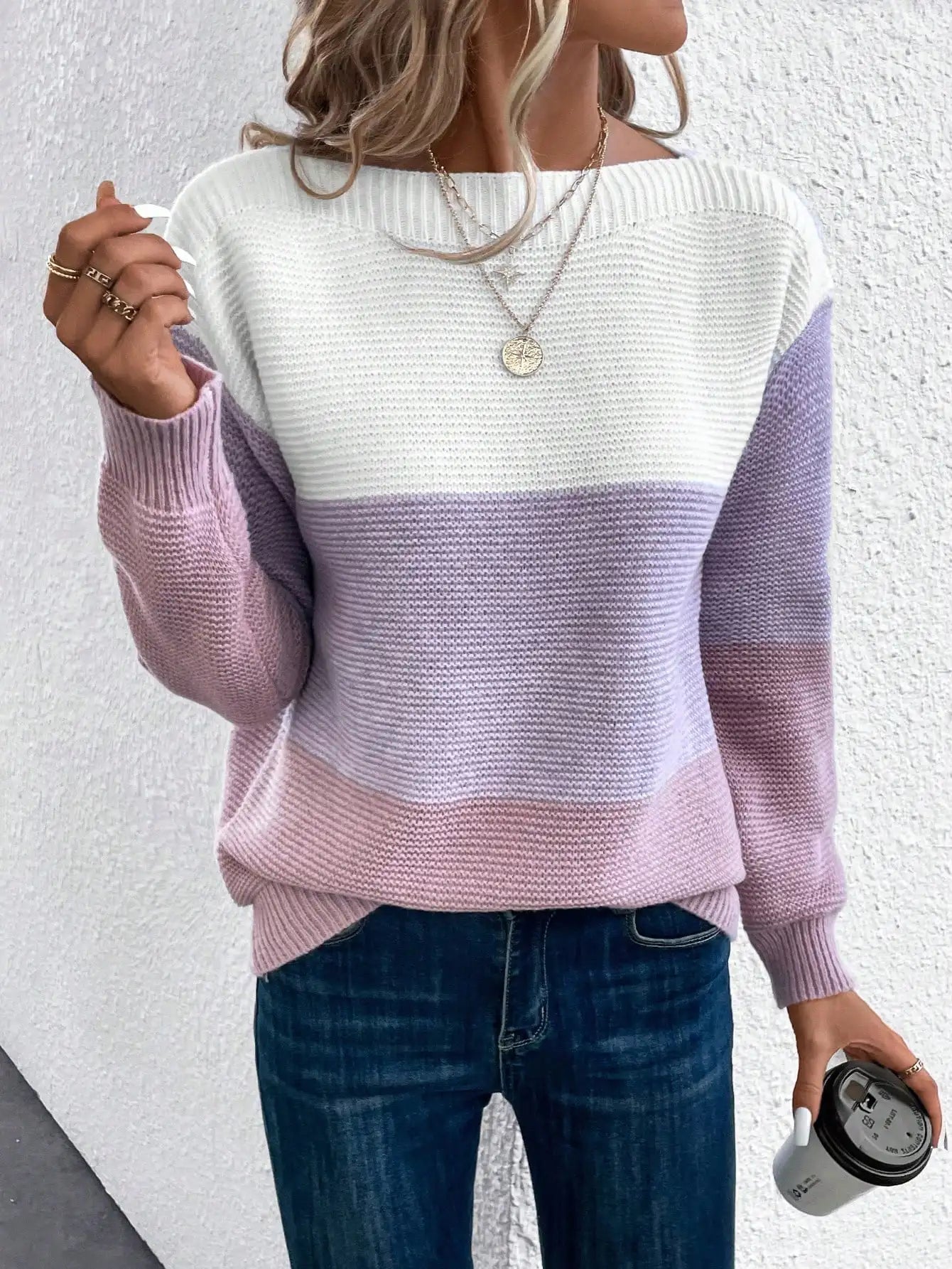Maryse - Pull Tricoté Ombre Élégant et Confortable