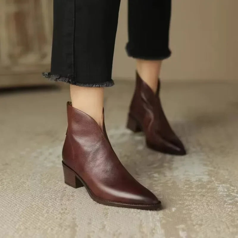 Lorine - Bottines Chelsea en Cuir Chic et Confort