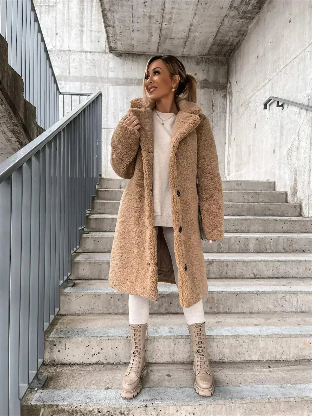 Presina - Manteau teddy élégant pour femme