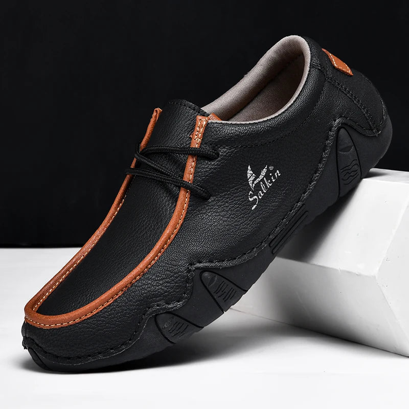 Laurent - Mocassins homme à lacets avec semelle souple et légère