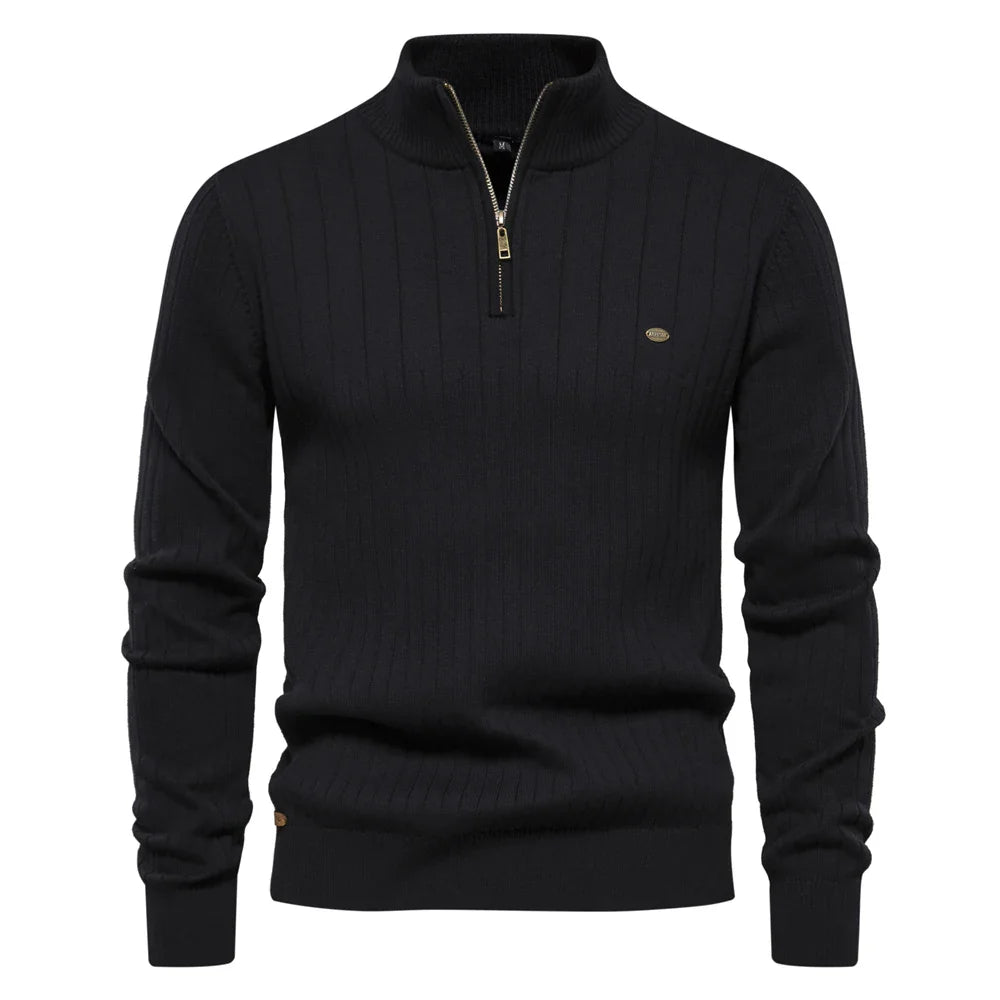 Aloïs - Pull d'hiver homme à col zippé et chaleur optimale