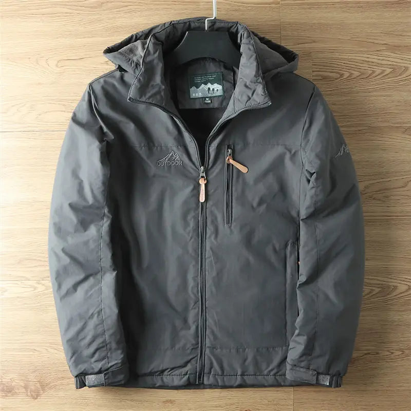 Jeremy - Men's hooded waterproof zip-up jacket