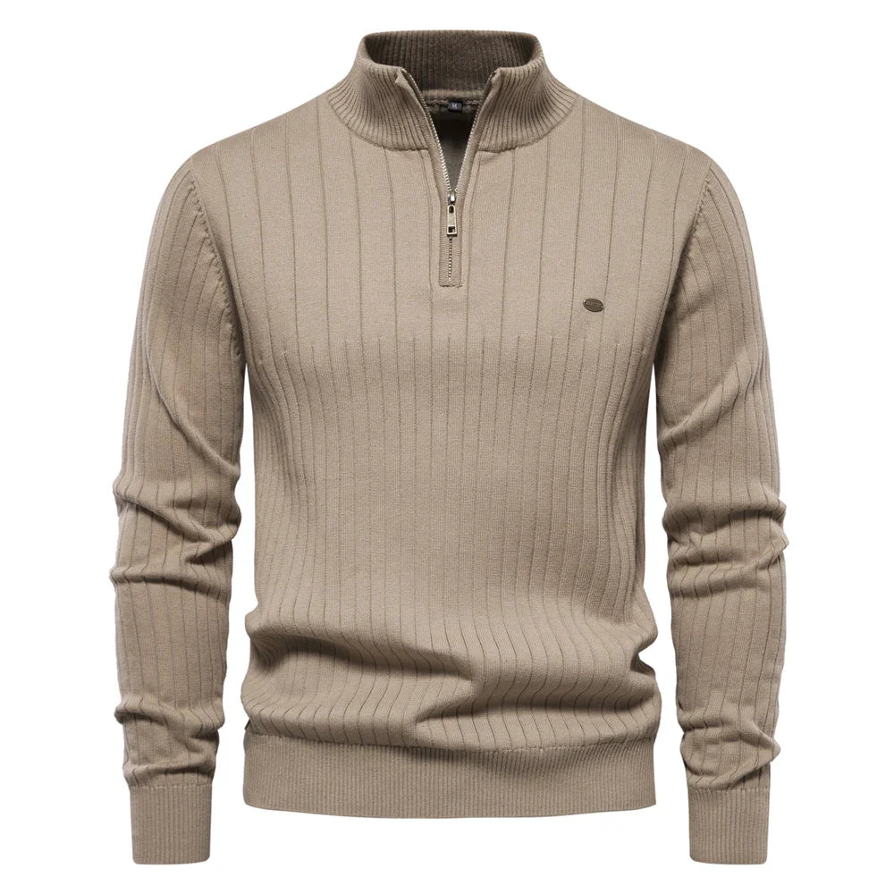 Aloïs - Pull d'hiver homme à col zippé et chaleur optimale