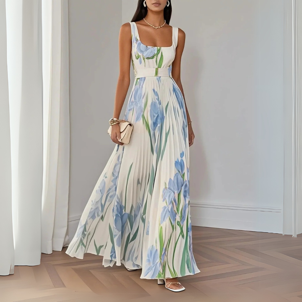 Roselitha - Robe Maxi Florale Élégante