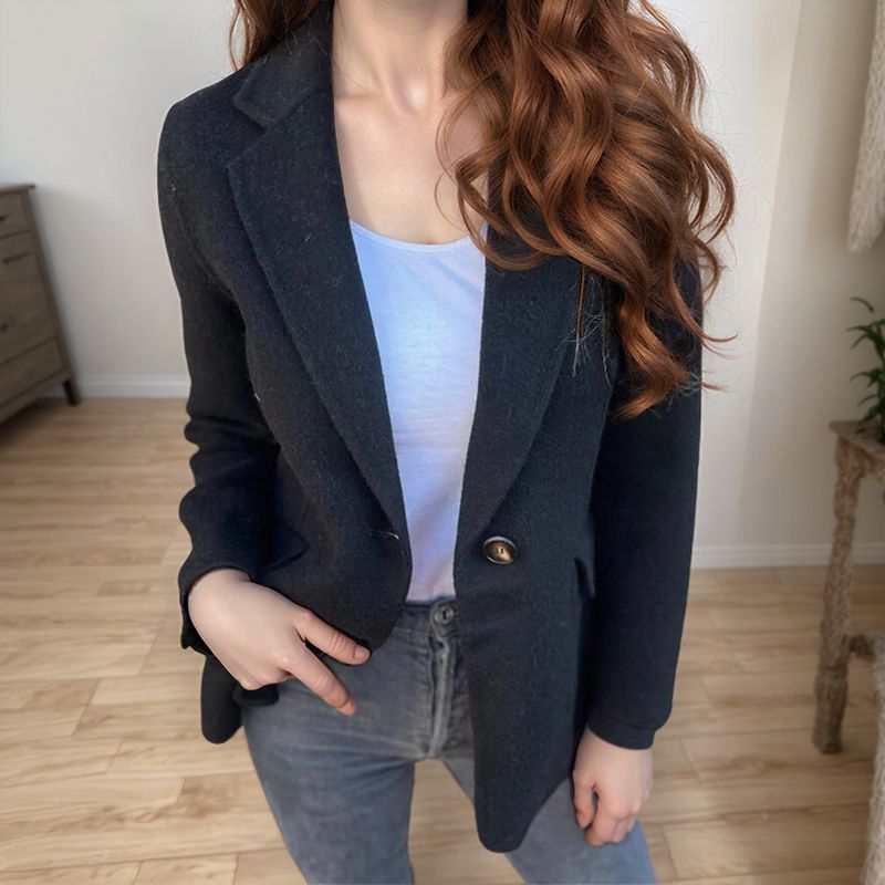 Leandra - Blazer doux à fermeture boutonnée