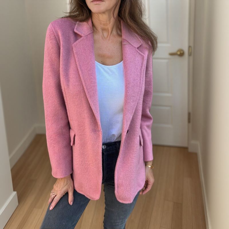 Leandra - Blazer doux à fermeture boutonnée
