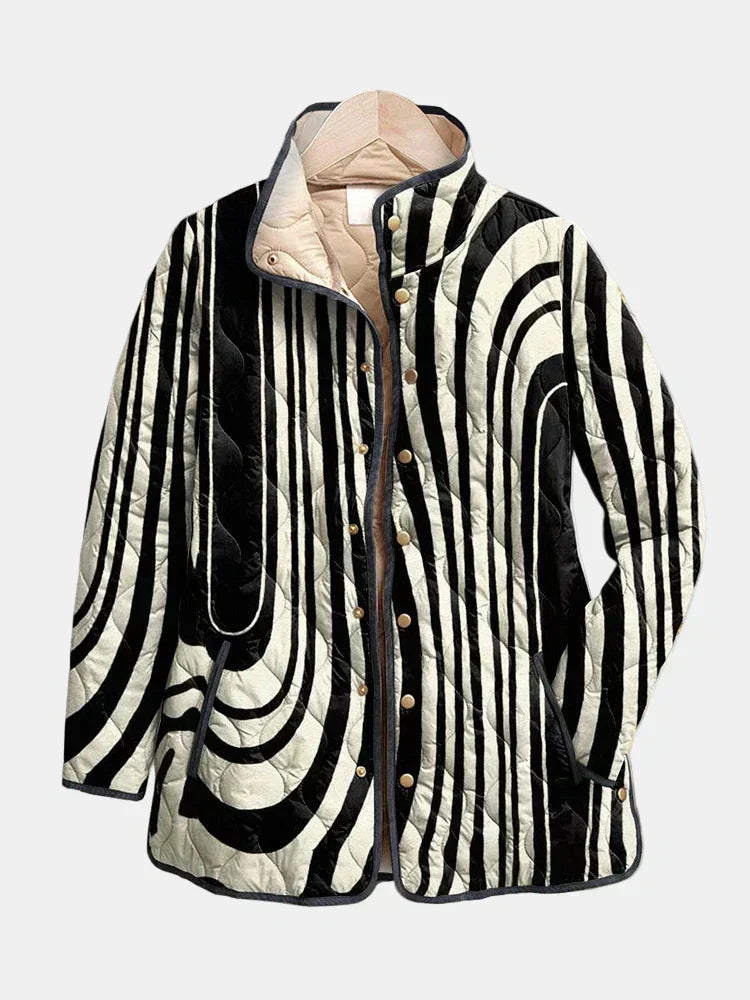 Mahaut - Veste femme matelassée à imprimé floral pour mi-saison