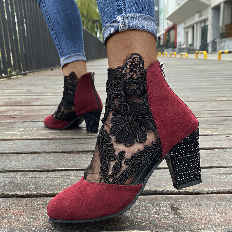 Capucine - Bottines Élégantes en Dentelle