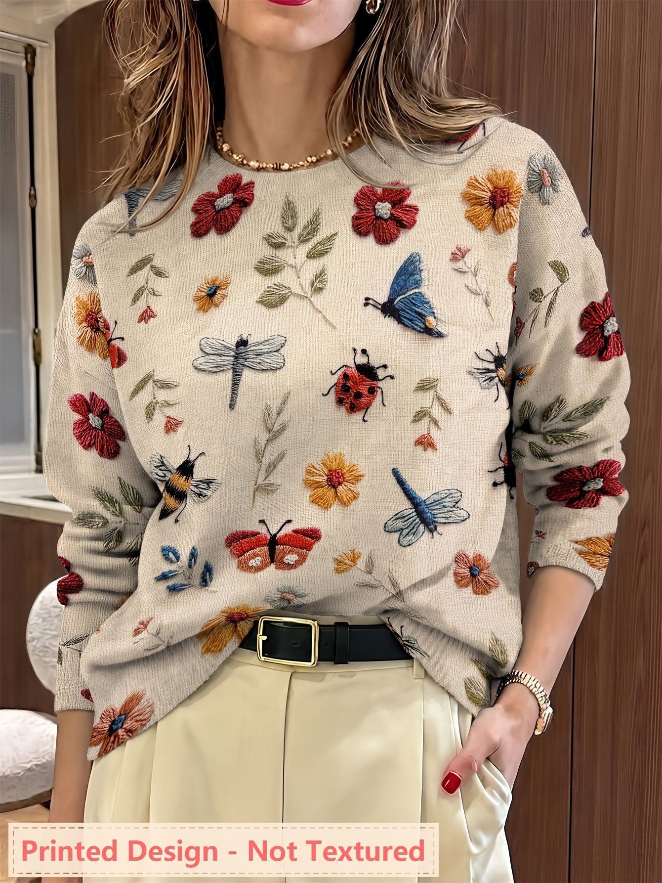 Fiorika - Pull Brodé Nature Élégante