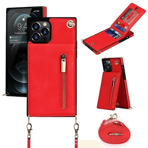 Angélique - Coque iPhone avec cordon et porte-cartes