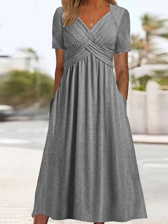 Malina - Robe Élégante à Silhouette Fluide et Décolleté en V