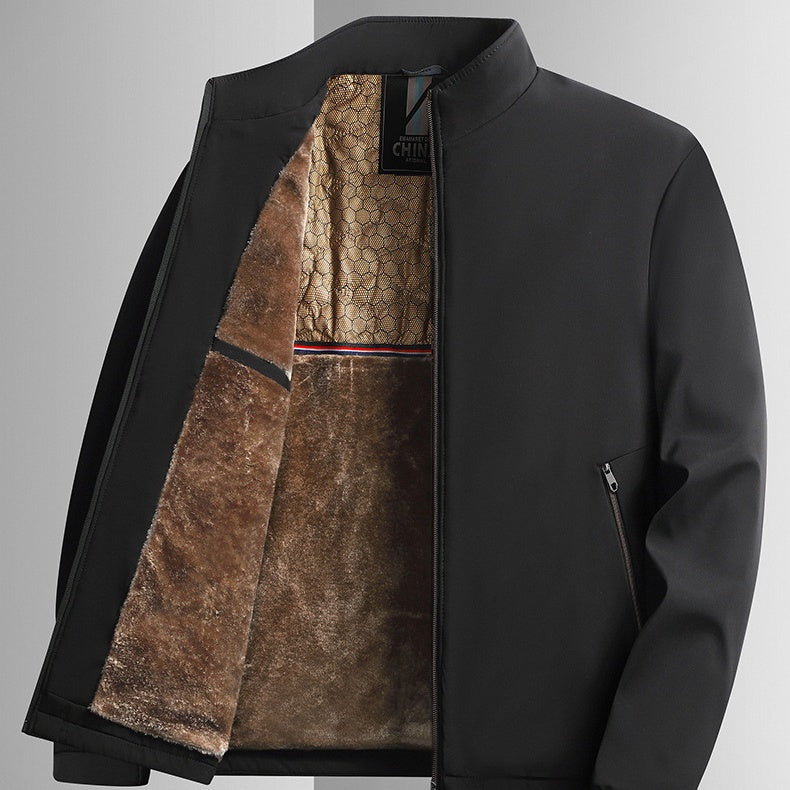 Jacob - Veste homme chaude zippée avec col montant protecteur
