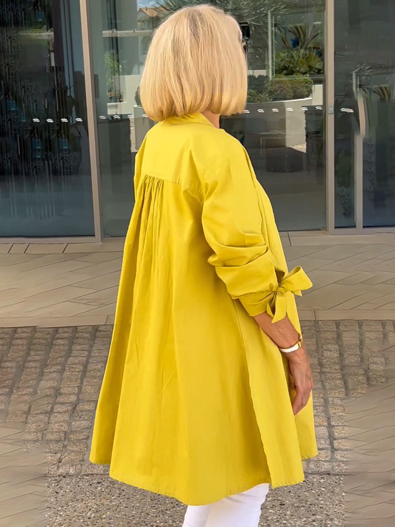 Liora - Veste Chemise Longue Boutonnée en Coton (Aujourd'hui seulement : 1 acheté = 1 offert !)