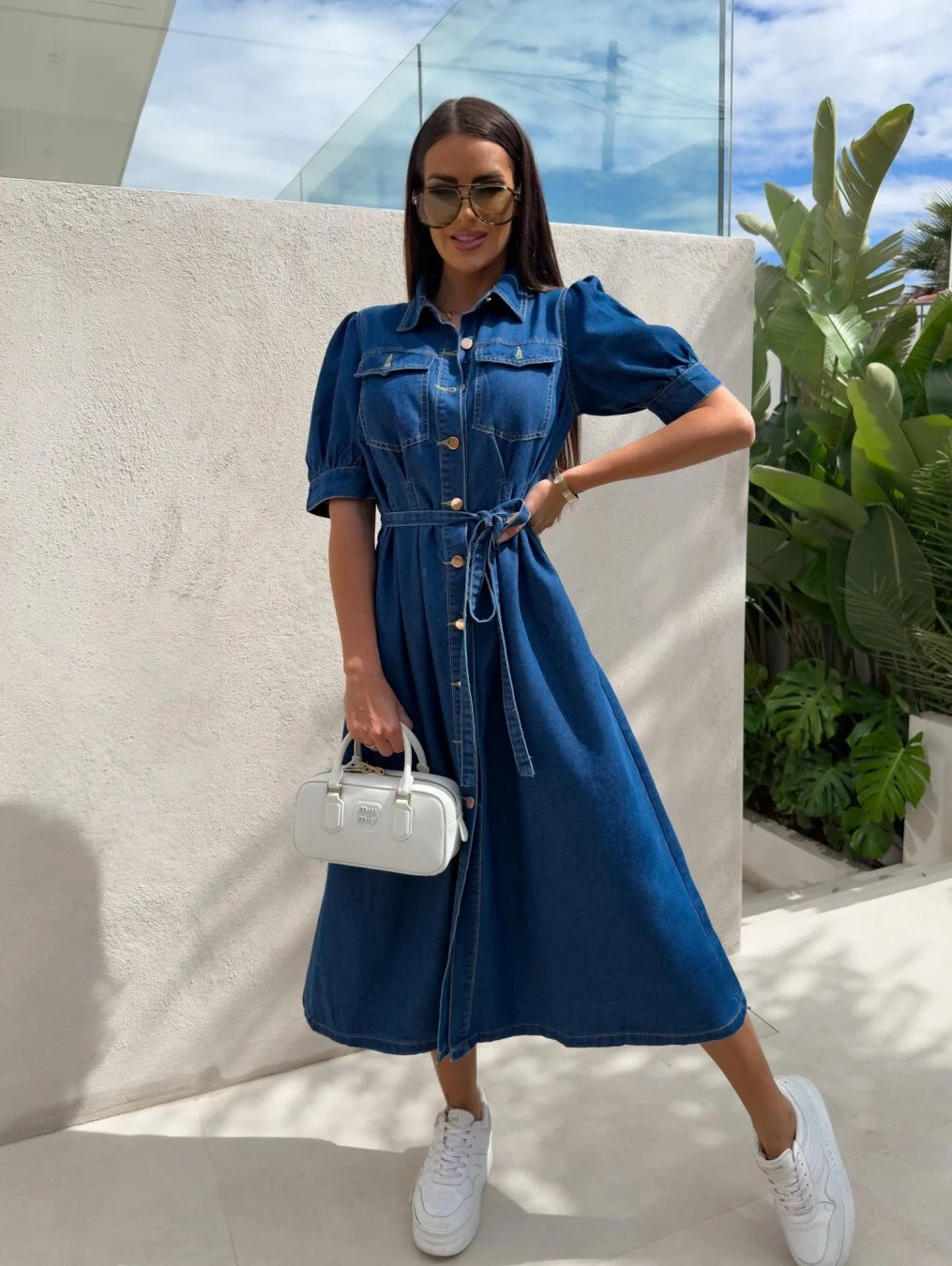 Daphne - Robe en denim Sunshine