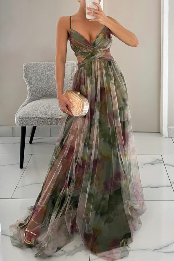 Leora - Robe Maxi à Imprimé Floral Enchanteur