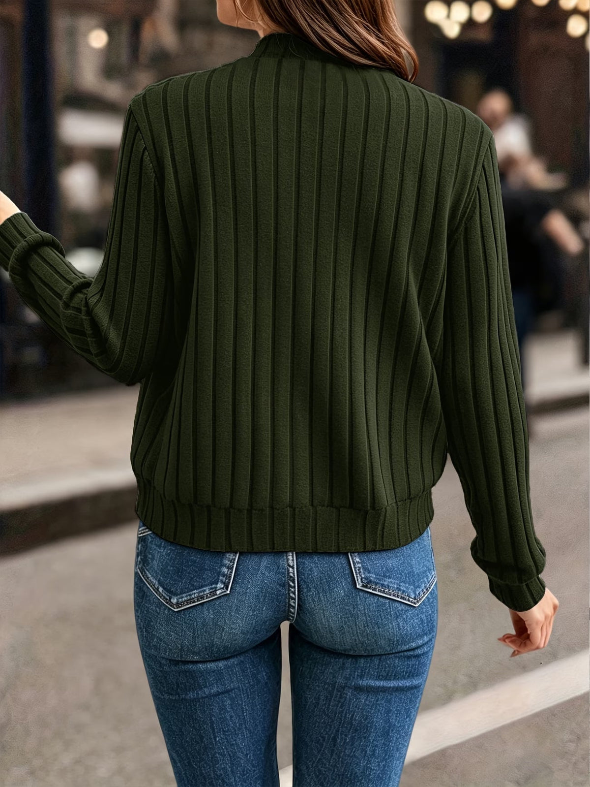 Coby - Veste femme côtelé avec fermeture zippée