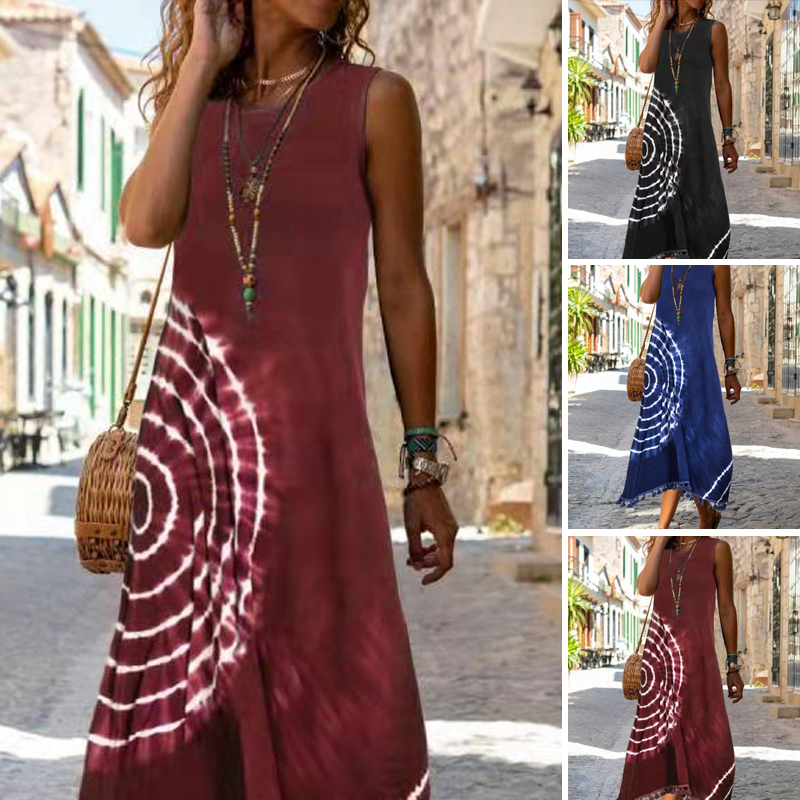 Elowen - Robe Midi Sans Manches Décontractée et Stylée pour l’Été