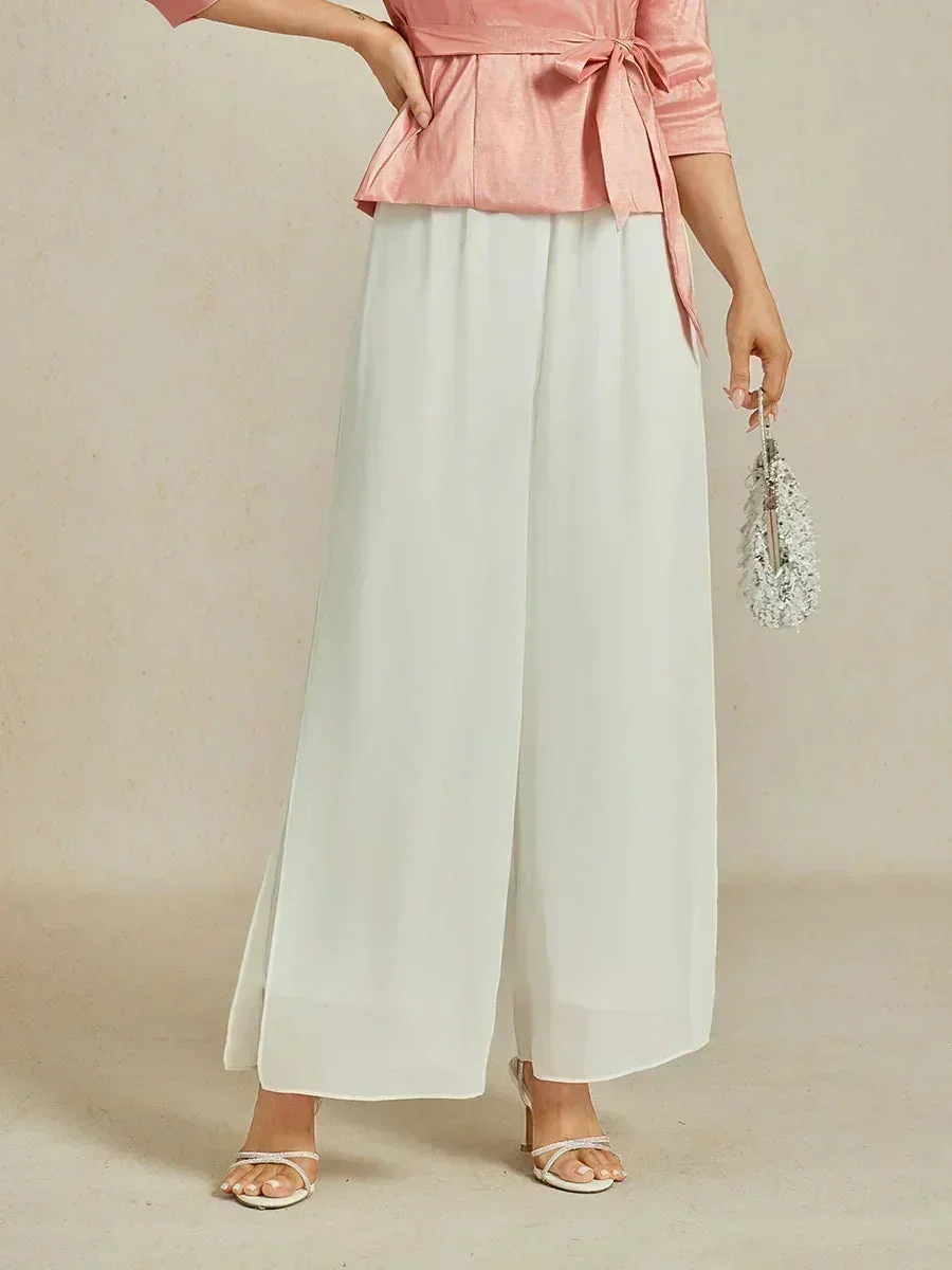Marilivra - Pantalon À Jambes Droites Avec Fente En Chiffon