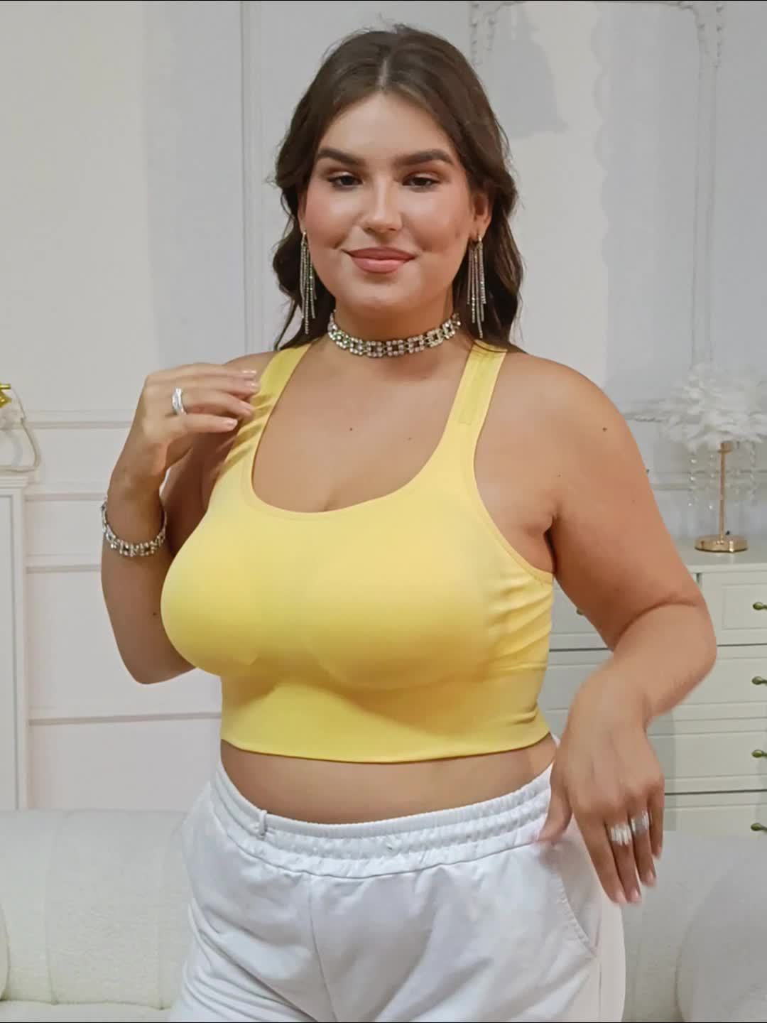 Vittoria - Brassière Sportive Grande Taille avec Coussinets Amovibles et Bretelles Réglables