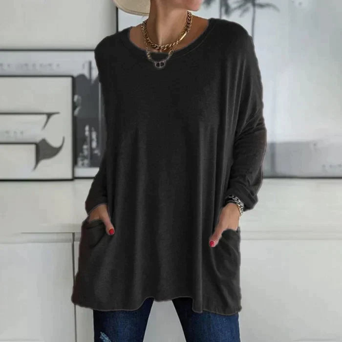 Daliah - T-shirt à manches longues avec poche